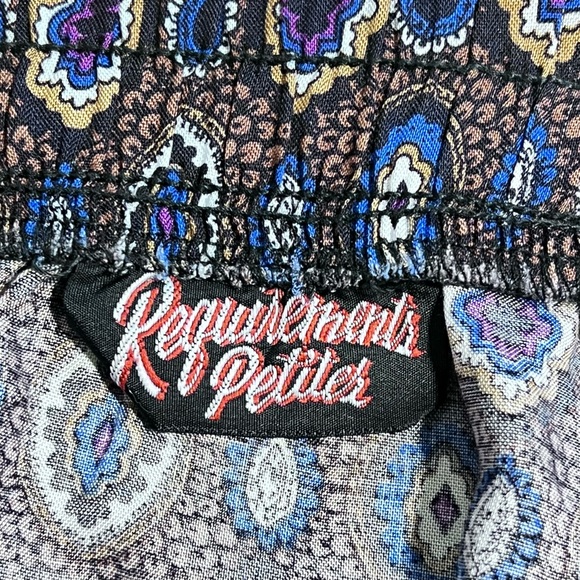 VINTAGE 80s dark moody paisley medallion midi skirt office professional academia - Picture 13 of 13